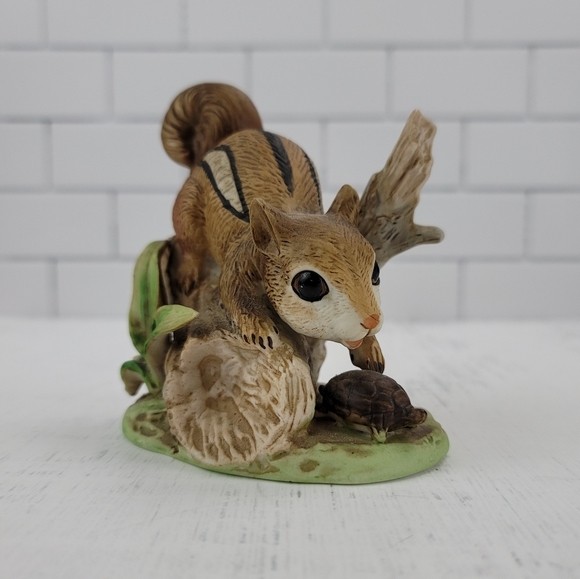 Vtg Porcelain Chipmunk And Turtle Figurine - Picture 13 of 13